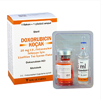 Доксорубицин Kocak (Доксорубицина гидрохлорид) | Doxorubicin Kocak (Doxorubicin hydrochloride) 10 мг, 50 мг