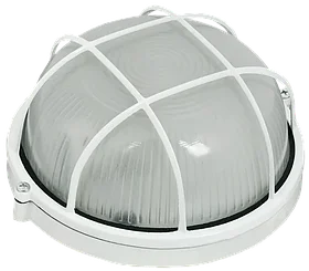 Светильник НПП1302 круг с решеткой 60Вт IP54 белый IEK