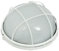 Светильник НПП1102 круг с решеткой 100Вт IP54 белый IEK