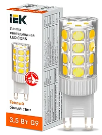 Лампа светодиодная CORN капсула 3,5Вт 230В 3000К керамика G9 IEK