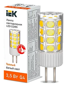 Лампа светодиодная CORN капсула 3,5Вт 230В 3000К керамика G4 IEK