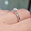 Золотое кольцо с бриллиантом 0.20Сt SI2/H VG-Cut, фото 9