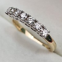Золотое кольцо с бриллиантом 0.645Сt SI2-I1/I VG-Cut, фото 10