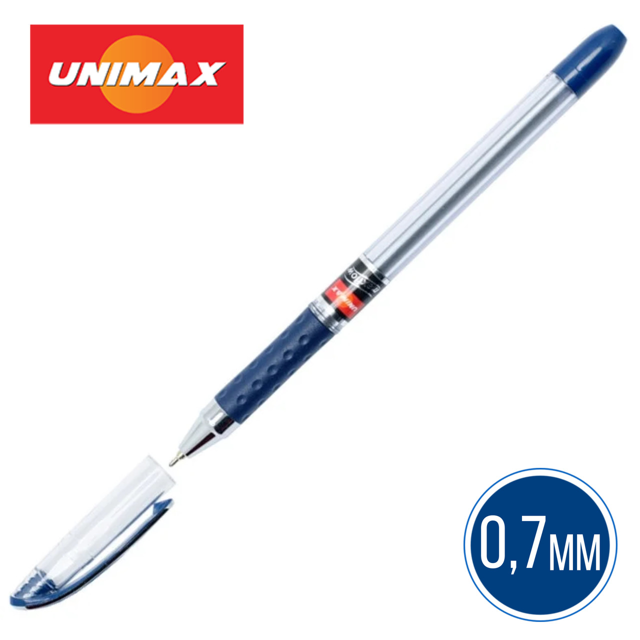 Ручка шариковая Unimax Max Flow синяя, 0.7мм