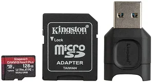 Карта памяти MicroSD Kingston Canvas 128GB + USB Adapter