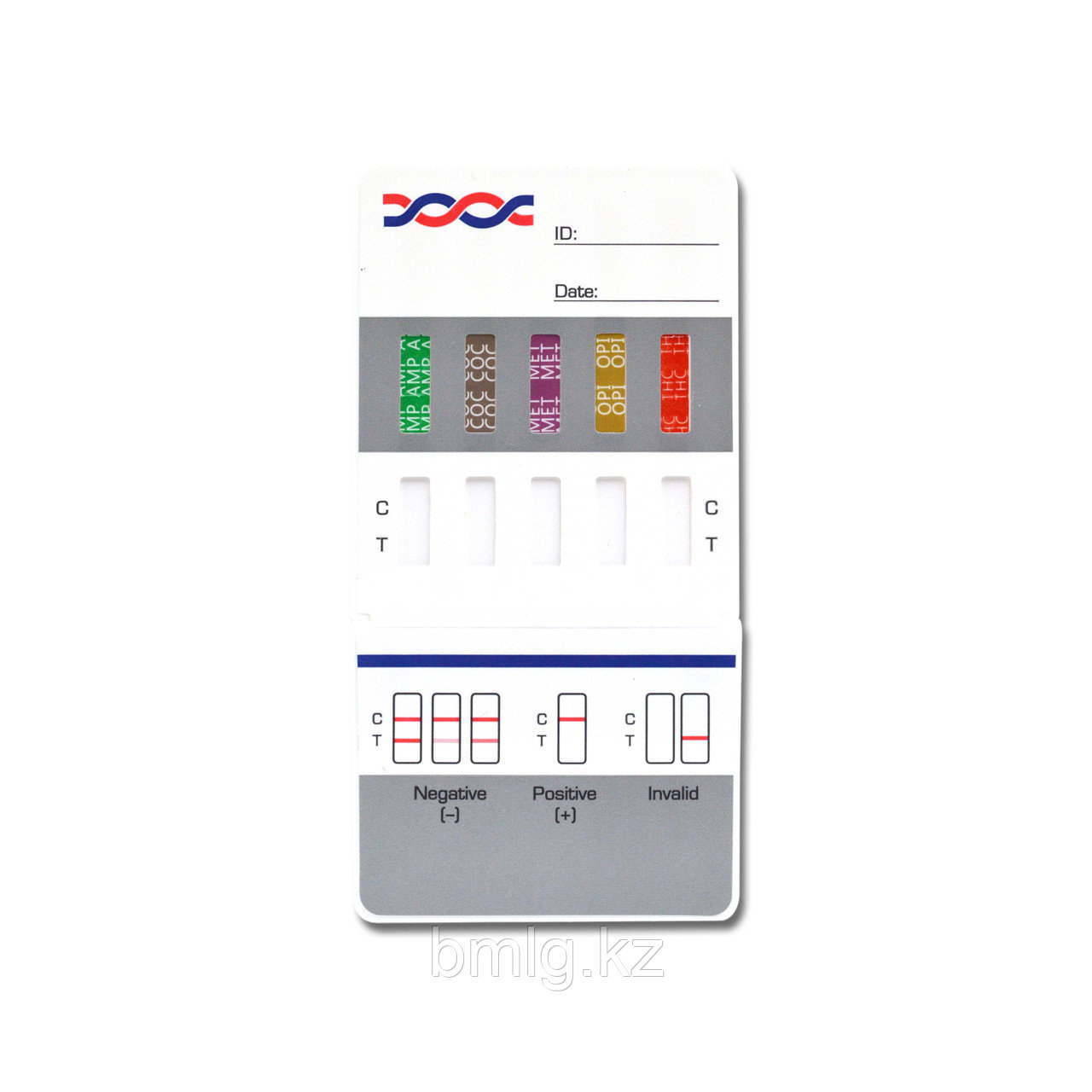 Тест-панель для определения наркотиков в моче на 5 вида ( AMP, COC, MET, MOP, THC )