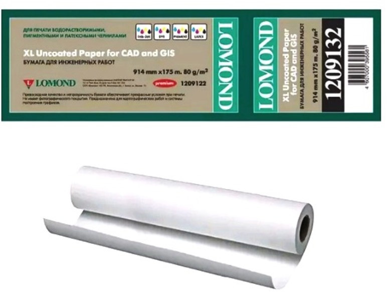 80g/m2, 914*175m*76mm L1209122 Premium Universal paper - фото 1 - id-p102218939