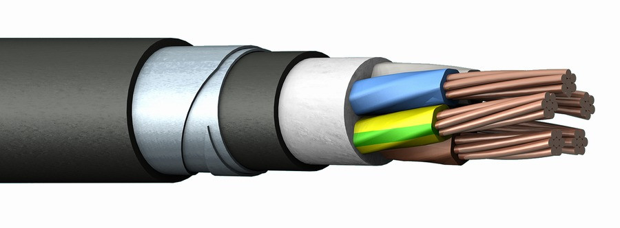 Кабель силовой бронированный ВБШвнг(А)-LS 5х6 ф 19,4 мм - фото 1 - id-p102221292