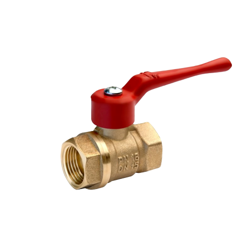 Кран шаровой латунь 11б27п1 А30 Ду 32 Ру40 ВР полнопроходной рычаг БАЗ БАЗ.А30.0.32.40, фото 1