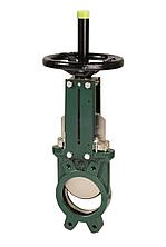 Задвижка шиберная односторонняя нерж VG6400-001MM Ду 200 Ру10 межфл со штурвалом уплотнение: металл Tecofi