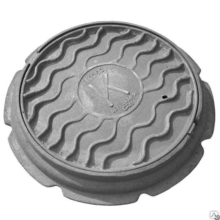 Люк тяжелый Т (С250) с запорным устройством Ø 650/830 h 100 107 кг ГОСТ 3634-99, фото 1