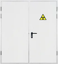 Рентгенозащитная дверь двупольная  (1060-1300)х2050 мм Pb 2 мм ГОСТ 9559-89