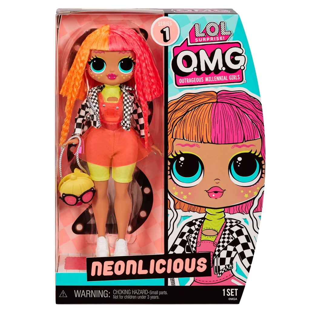 Кукла L.O.L Surprise! O.M.G. Fashion Neonlicious 30 см Большая кукла ЛОЛ Неон Люциус