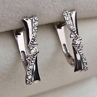 Золотые серьги с бриллиантами 0.16Ct VS2/J, VG-Cut, фото 6