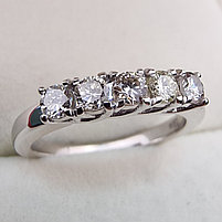 Золотое кольцо с бриллиантом 0.465Сt SI1-SI2/K VG-Cut, фото 6