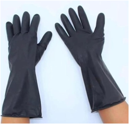 Перчатки резиновые для уборки помещений, размер XL, цвет черный
