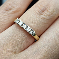 Золотое кольцо с бриллиантом 0.465Сt SI1/K VG-Cut, фото 2