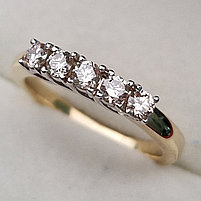 Золотое кольцо с бриллиантом 0.465Сt SI1/K VG-Cut, фото 3