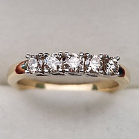 Золотое кольцо с бриллиантом 0.465Сt SI1/K VG-Cut, фото 5