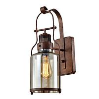 Бра SY9338-1 OLD BROWN + AMBER GLASS E27