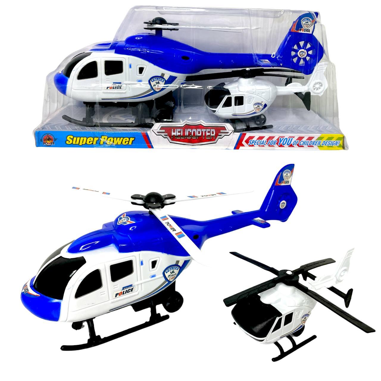 1617-4 Верталет полицейский и мини верталет Helicopter 33*8см