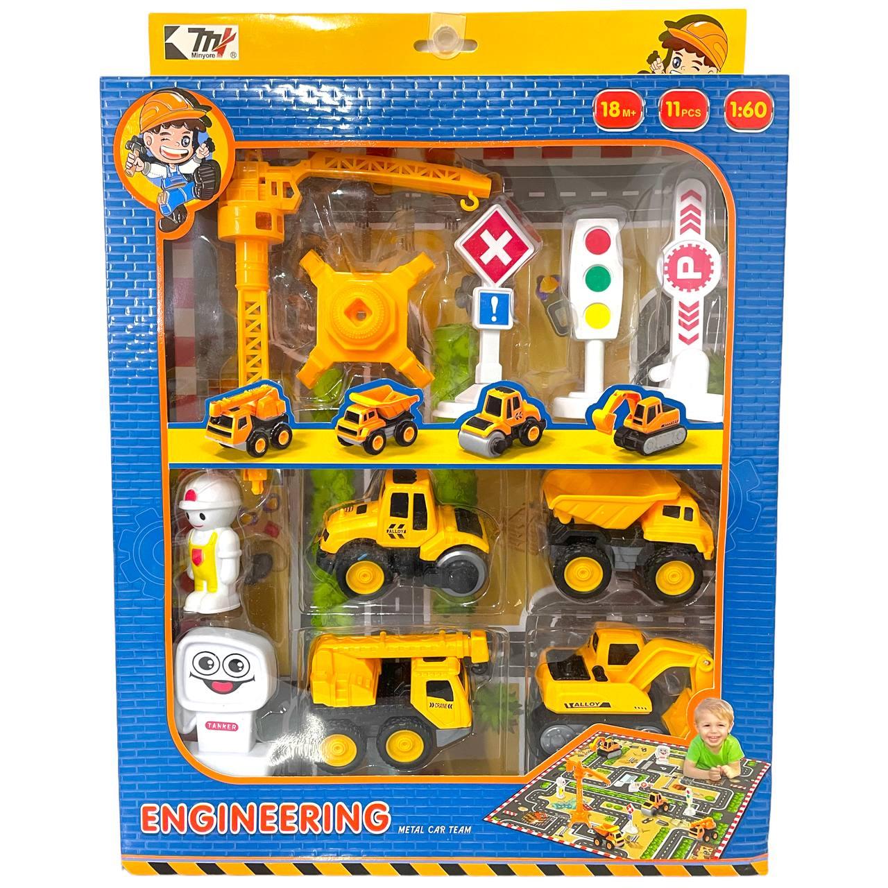 Помятая упаковка!!! 0783-225 Строительная площадка 11дет Engineering 40*29см, фото 1