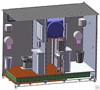 Туалетный модуль «Городской стандарт 202», автономный