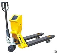 Тележка гидравлическая с весами г/п 2 тн