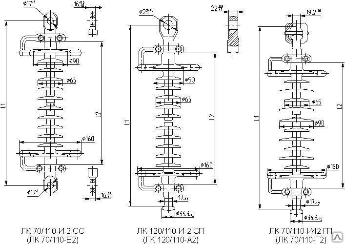 Изолятор линейный стержневой ЛК 120/110-И-2 ГП (ГС) - фото 1 - id-p102303072
