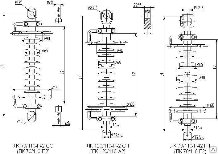 Изолятор линейный стержневой ЛК 120/110-И-4 ГП (ГС) - фото 1 - id-p102303107