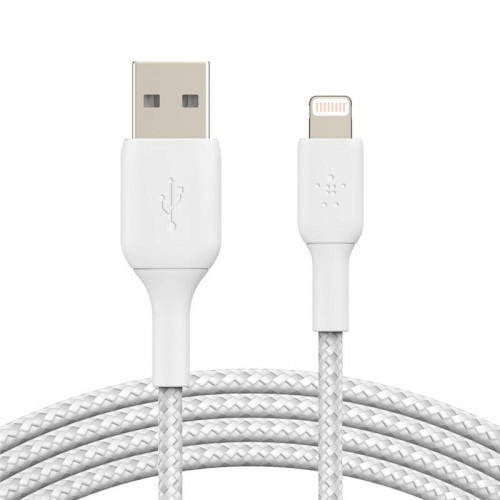 Belkin BRAIDED white (1m) кабель интерфейсный (CAA002BT1MWH) - фото 1 - id-p102313487