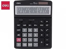 Калькулятор настольный DELI "39259" 16 разрядный черный