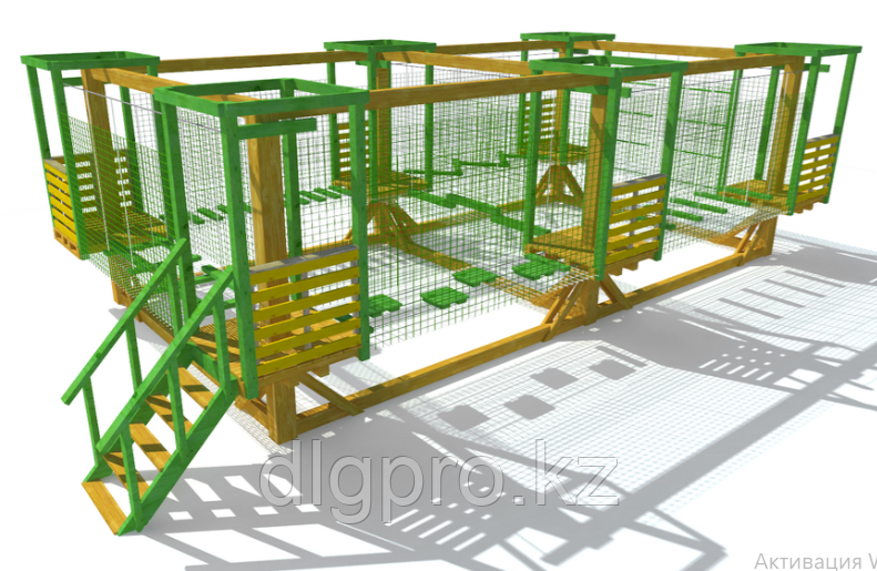 Веревочный парк 7 этапов с сетчатой страховкой - фото 5 - id-p102317847