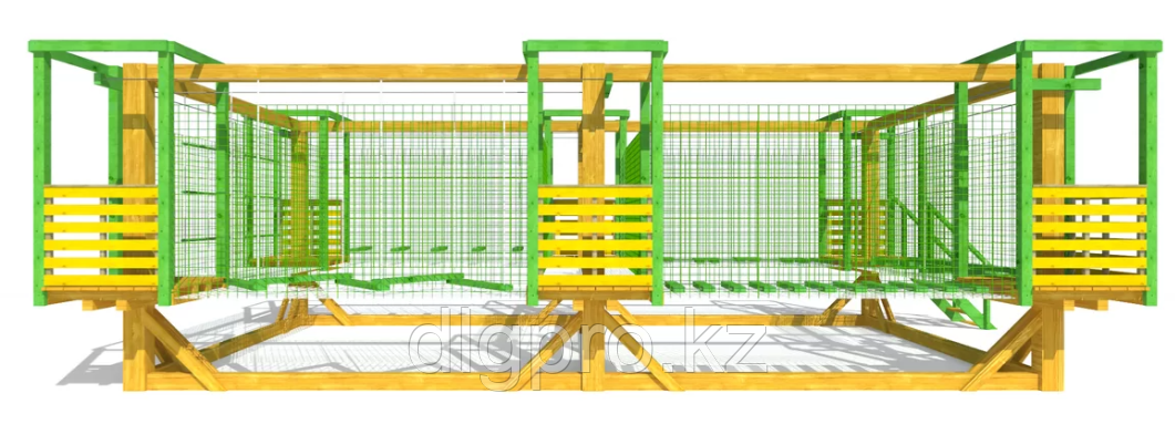 Веревочный парк 7 этапов с сетчатой страховкой - фото 7 - id-p102317847