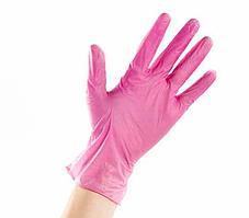 Перчатки M 20шт винило-нитрил Blend Gloves розовые