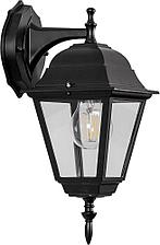 Светильник садово-парковый Feron 4202/PL4202 четырехгранный на стену вниз 100W E27 230V, черный