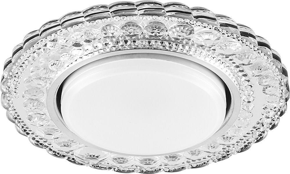 Светильник встраиваемый с белой LED подсветкой Feron CD4024 потолочный GX53 без лампы прозрачный, фото 1