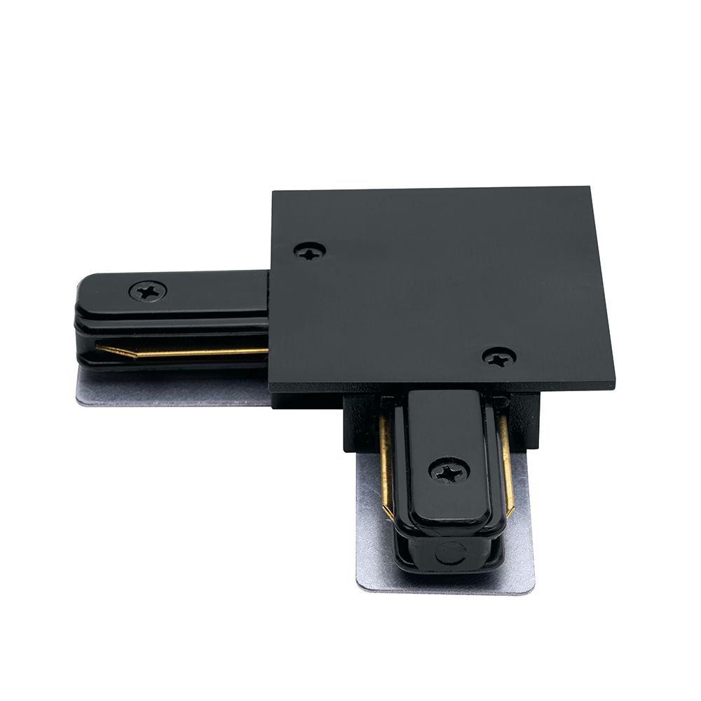 Коннектор угловой однофазный для встраиваемого шинопровода, черный, LD1005, фото 1