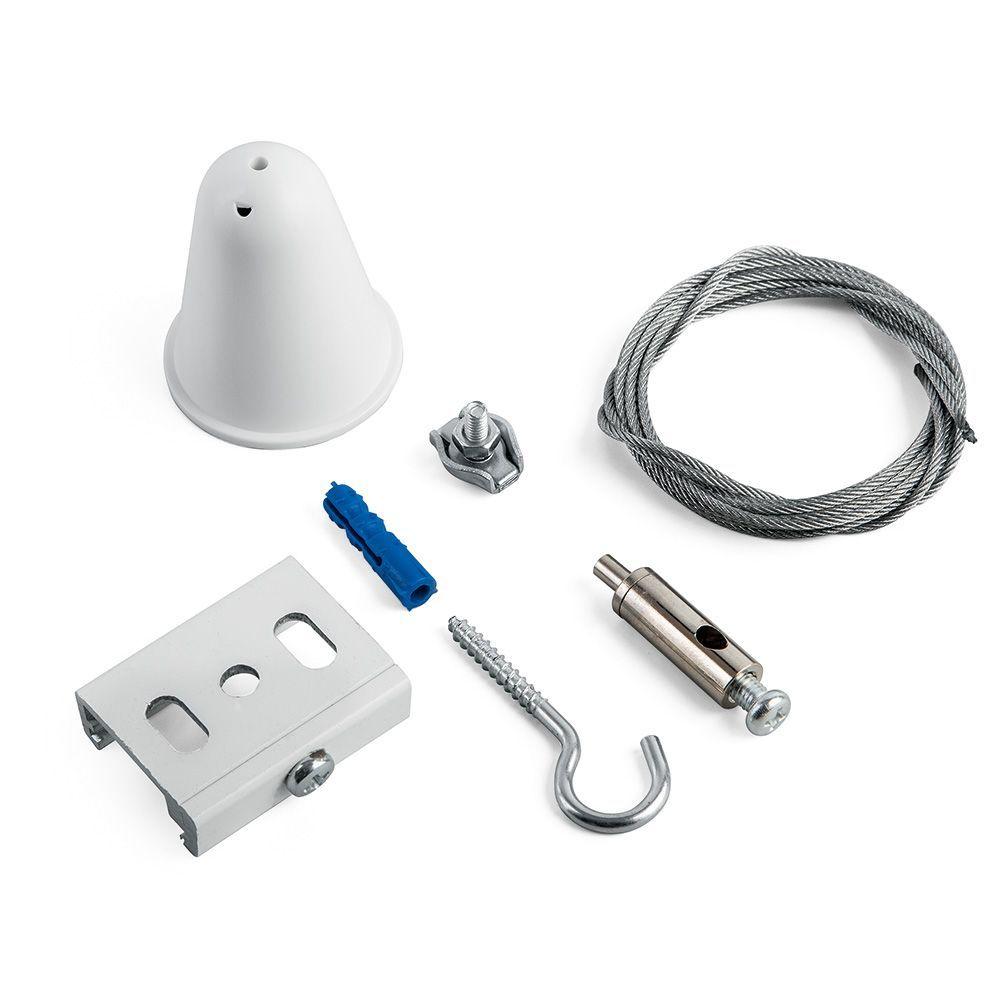 Соединитель для трековых трехфазных светильников (комплект подвесов для шинопровода) , длина 150см, белый,, фото 1