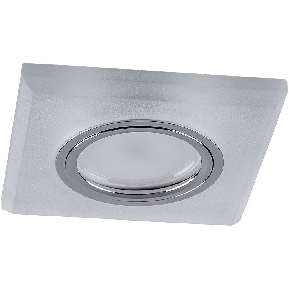 Светильник встраиваемый с белой LED подсветкой Feron CD8170 потолочный MR16 G5.3 белый матовый, фото 1