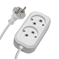 Удлинитель 2-местный б/з, Stekker, HM01-20-07, 7м, 2x0,75, серия Home (У10-428), белый