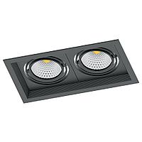 Светодиодный светильник Feron AL202 карданный 2x12W 4000K 35 градусов , черный