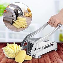 Аппарат из стали для нарезки картофеля фри, овощей и фруктов «Potato Press» с 2 ножами, фото 2