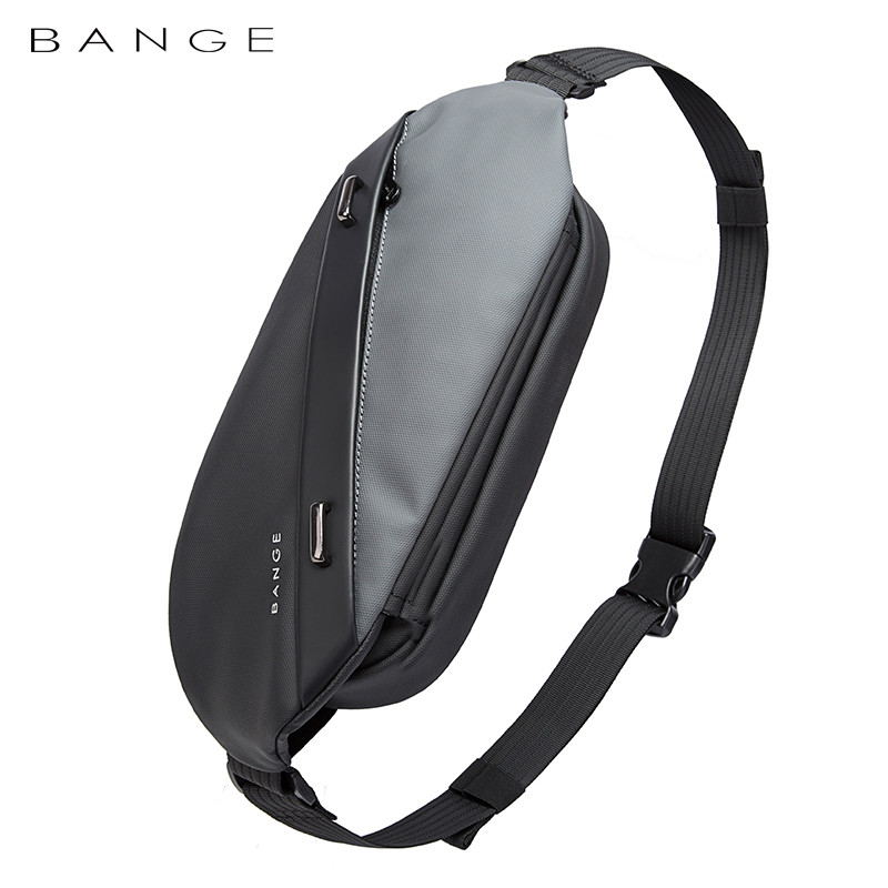 Поясная сумка бананка кросс-боди Bange BG-7295 (серая)