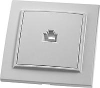 Розетка компьютерная 1-местная RJ-45 STEKKER, PST00-9007-01, серия Эрна, белый