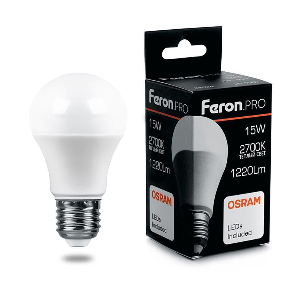 Лампа светодиодная Feron. PRO LB-1015 Шар E27 15W 175-265V 2700K