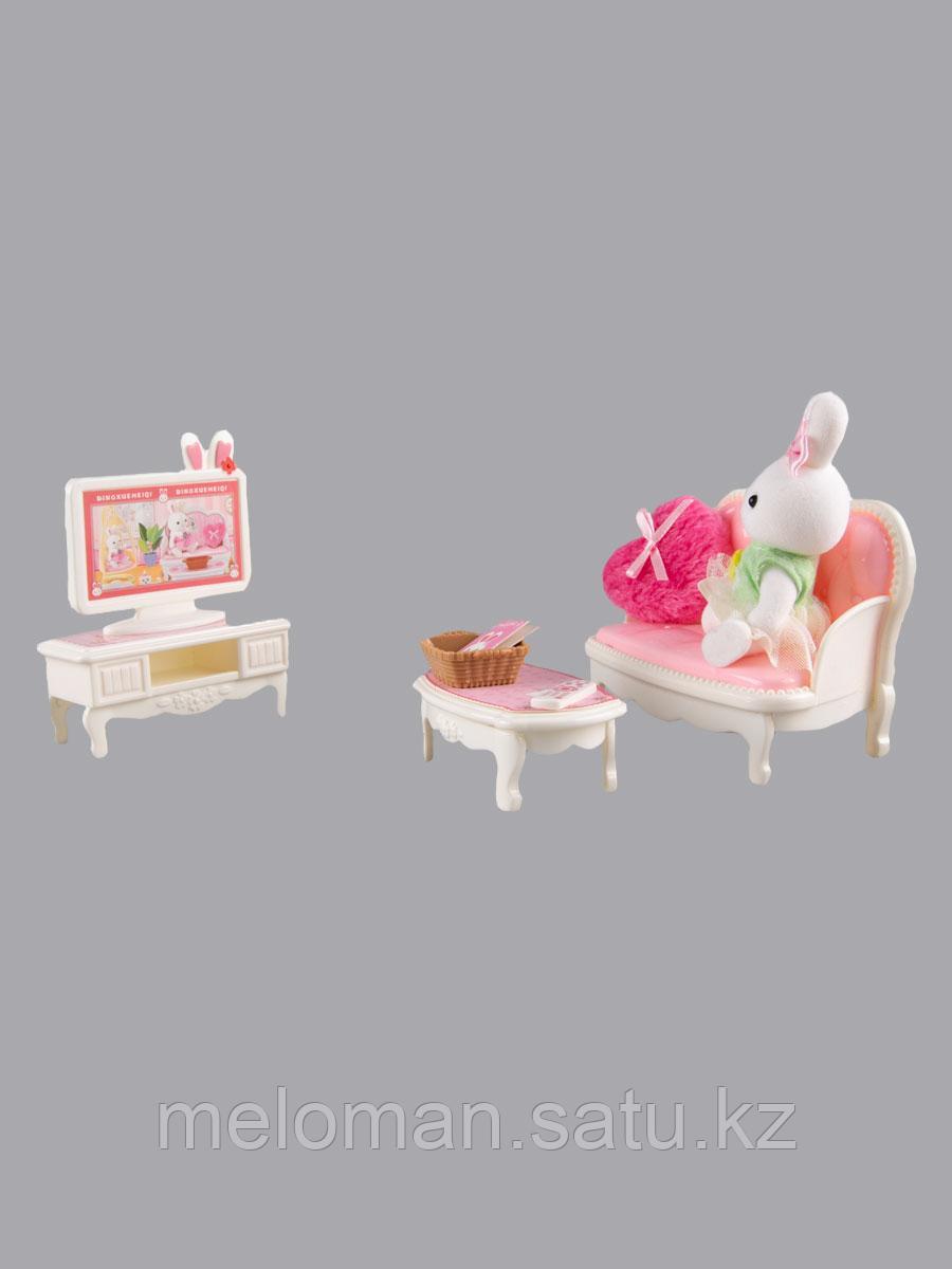Dreamy: Игровой набор Зал, зайка, игрушечная мебель для гостинной, аксессуары - фото 5 - id-p102329770