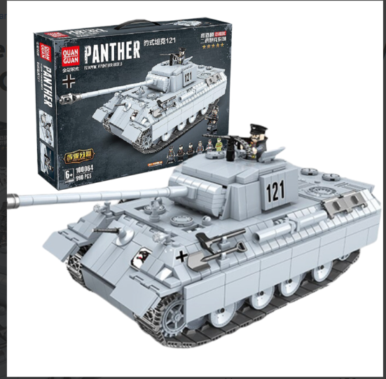 Конструктор Немецкий Танк Пантера Panther / Техник 990 детали / Военный конструктор  танк