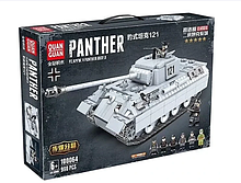 Немецкий Танк Пантера Panther конструктор 1040 детали / Военный конструктор  танк