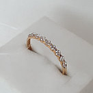 Серебряное кольцо  Фианит Aquamarine 68978А.6 серебро с позолотой, фото 4